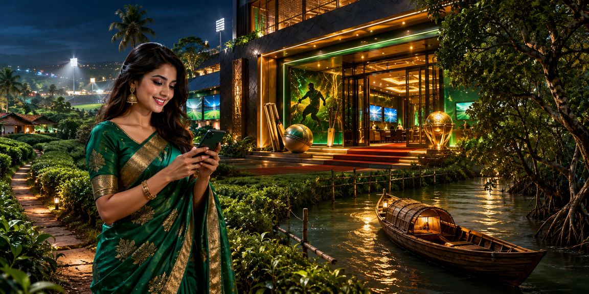 hehehe mobile payment process against a Sundarbans tea garden backdrop